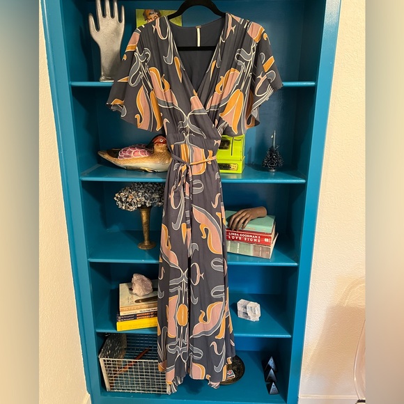 Art Noveau print wrap dress by Free People - Picture 1 of 3